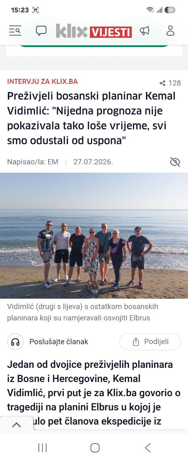 Kemal Vidimlić i članovi zeničke ekspedicije prije uspona na Elbrus